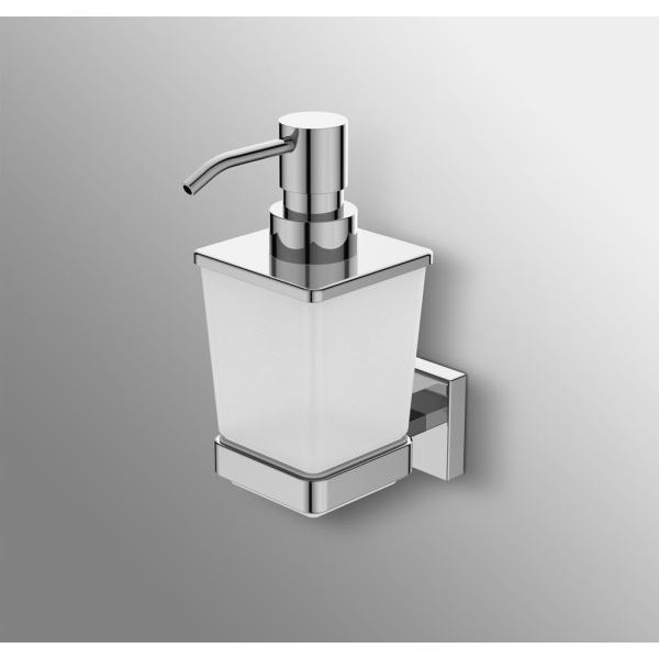 Второе изображеие товара Диспенсер для жидкого мыла Ideal Standard IOM Square, настенный монтаж, матовое стекло, с крепежом E2252AA 